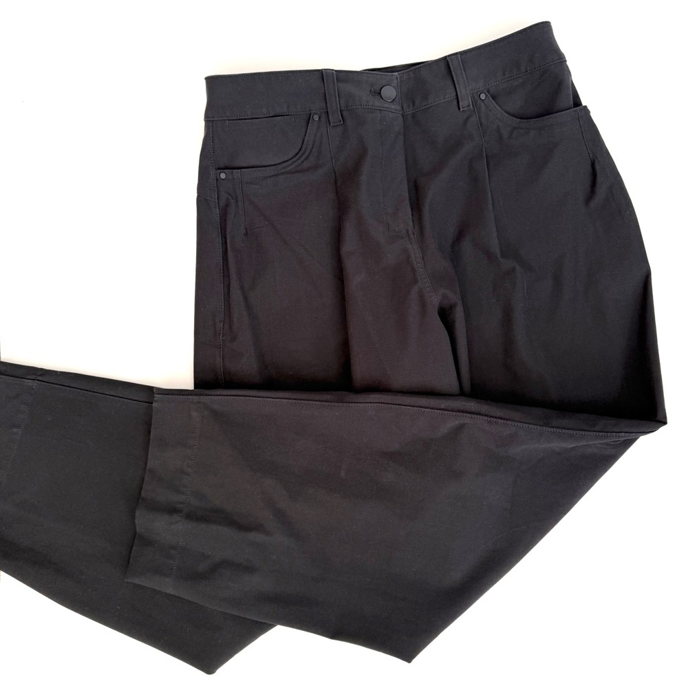 LULULEMON Utilitech Twill Mid-Rise Barrel-Leg Pant Black - Picture 6 of 7